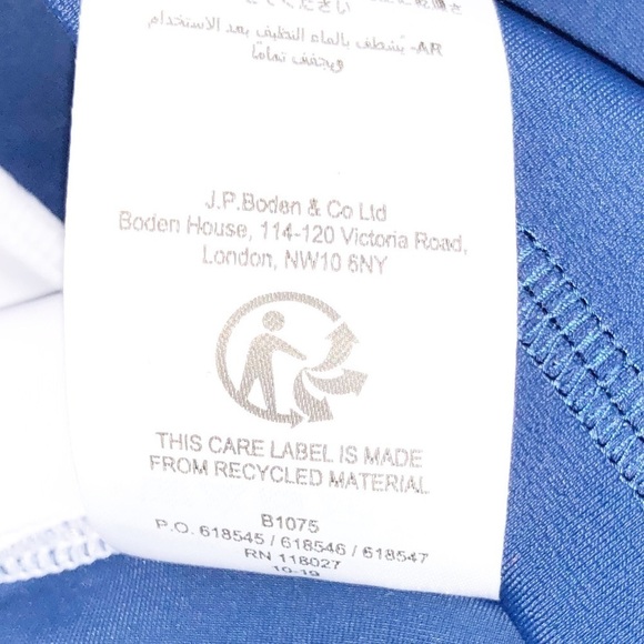 Boden Dark Blue and White Long Sleeve Rash Guard Size 11-12Y - Picture 6 of 8